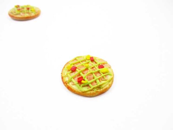 Dolls House Miniatures Food 1 Mixed Vegetable Pizza Pan Supply Deco 10902