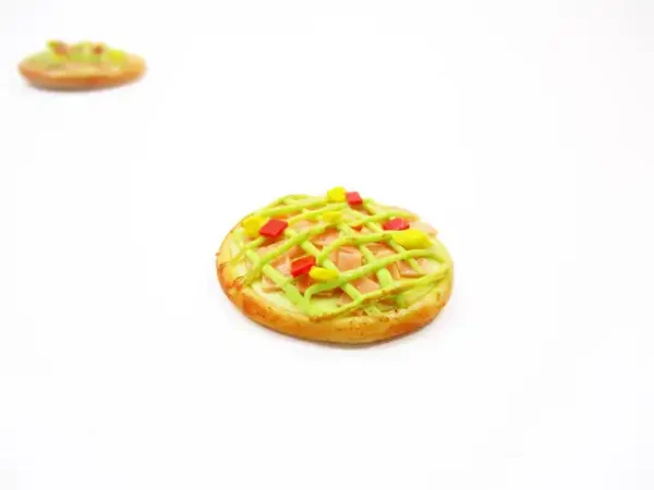 Dolls House Miniatures Food 1 Mixed Vegetable Pizza Pan Supply Deco 10902 - Image 2