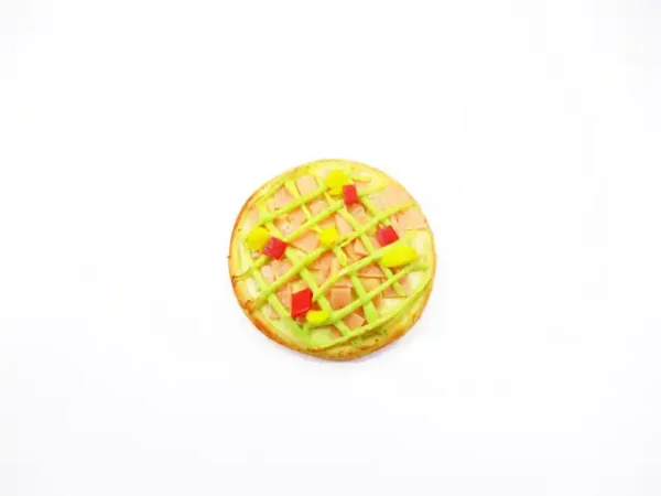 Dolls House Miniatures Food 1 Mixed Vegetable Pizza Pan Supply Deco 10902 - Image 3