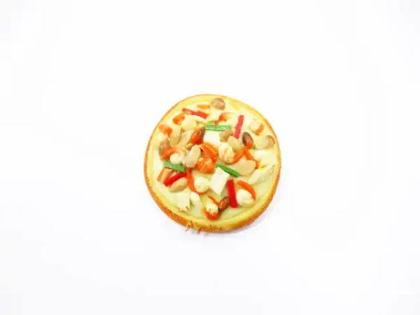 Dollhouse Miniatures Food 1 Sea Food Sausage Pizza Pan Supply Deco 10904 - Image 3