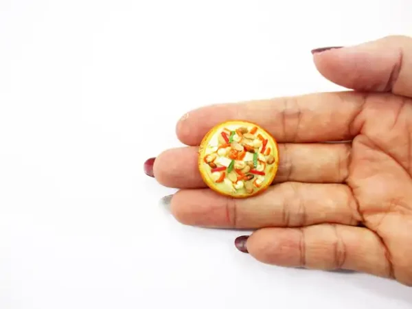 Dollhouse Miniatures Food 1 Sea Food Sausage Pizza Pan Supply Deco 10904 - Image 5