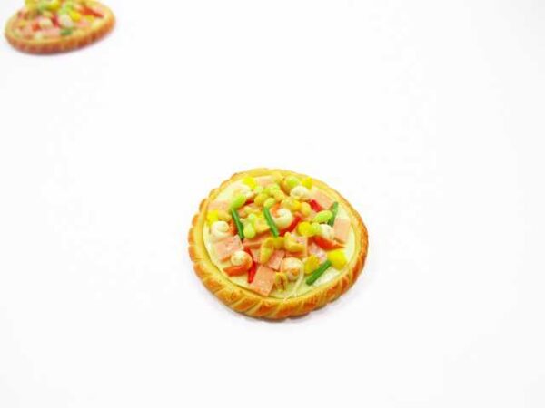 Dollhouse Miniatures Food 1 Sausage Mixed Pizza Pan Supply Deco 10940