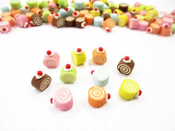 Dollhouse Miniatures Food Lot Loose Color Roll Cake WHOLESALE Supply