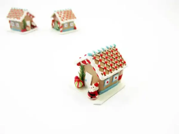 Dollhouse Miniature Clay Gingerbread House Candy Sweet Food Christmas A 13769 - Image 2