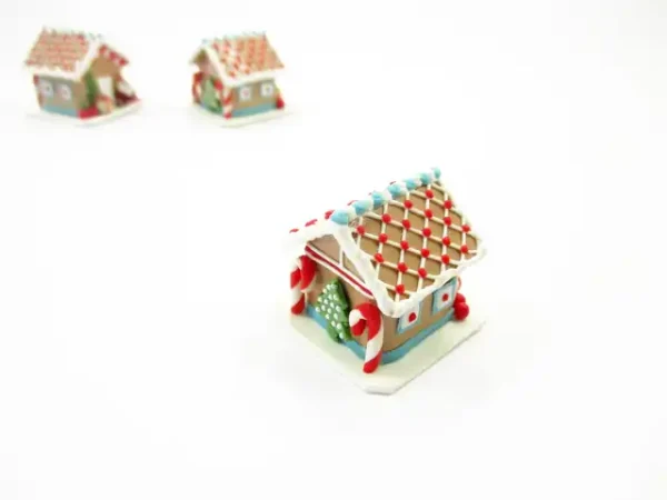 Dollhouse Miniature Clay Gingerbread House Candy Sweet Food Christmas A 13769 - Image 4