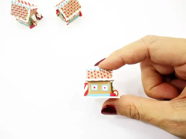 Dollhouse Miniature Clay Gingerbread House Candy Sweet Food Christmas A 13769 - Image 5