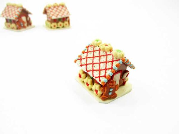 Dollhouse Miniature Christmas Gingerbread House Candy Ornament Holiday A 13771
