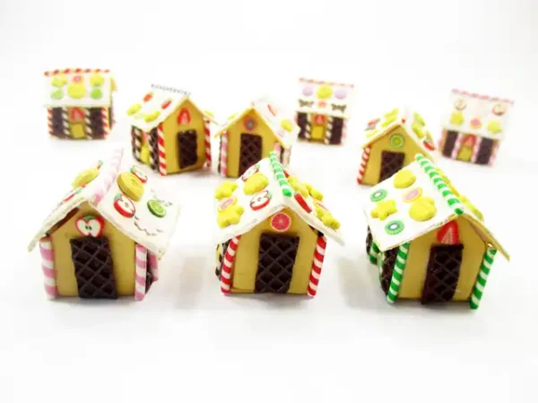 Dollhouse Miniature Food Cake 9 Christmas Gingerbread House WHOLESALE Supply 13821 - Image 3