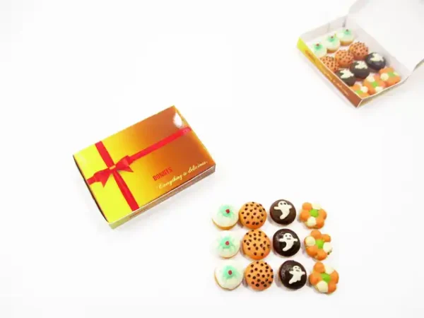 Dollhouse Miniatures Food Halloween seasonal Doughnut Paper Box Supply 14178 - Image 2