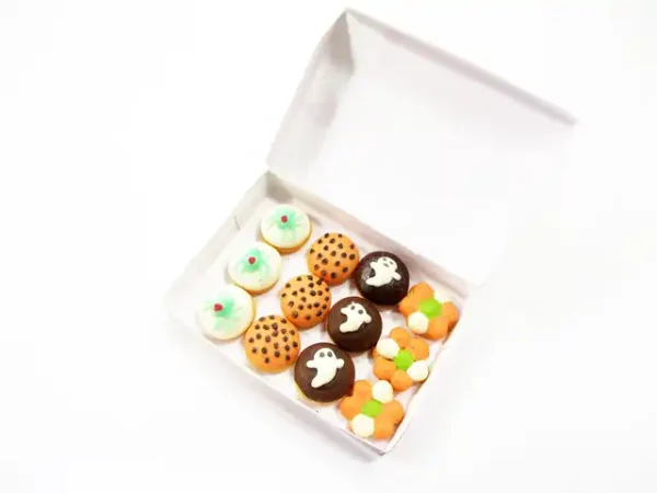 Dollhouse Miniatures Food Halloween seasonal Doughnut Paper Box Supply 14178 - Image 5