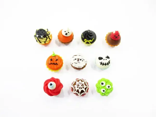 Dollhouse Food Accessories 10 Halloween Cup Cake Bakery Miniature Supply 14912 - Image 2