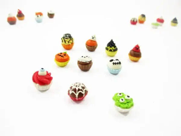 Dollhouse Food Accessories 10 Halloween Cup Cake Bakery Miniature Supply 14912 - Image 3