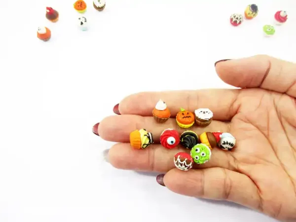Dollhouse Food Accessories 10 Halloween Cup Cake Bakery Miniature Supply 14912 - Image 7