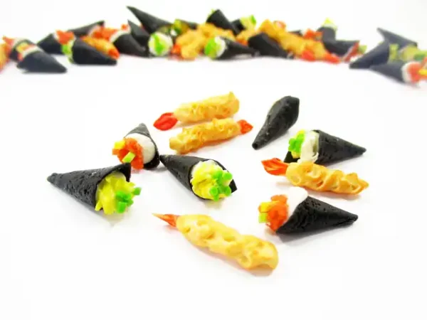 Dollhouse Food Accessory Japanese Food Temaki Sushi Tempura Loose Food - Image 2