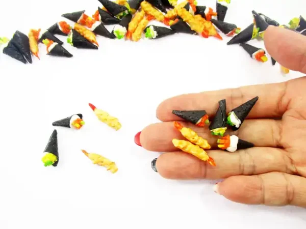 Dollhouse Food Accessory Japanese Food Temaki Sushi Tempura Loose Food - Image 6