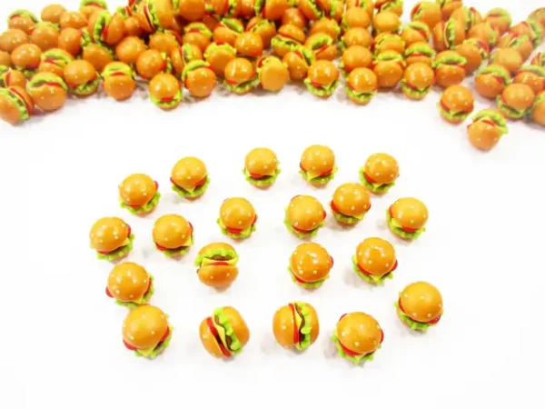 Dollhouse Food Accessories Lot Loose Hamburger Fast Food Miniature Food - Image 4