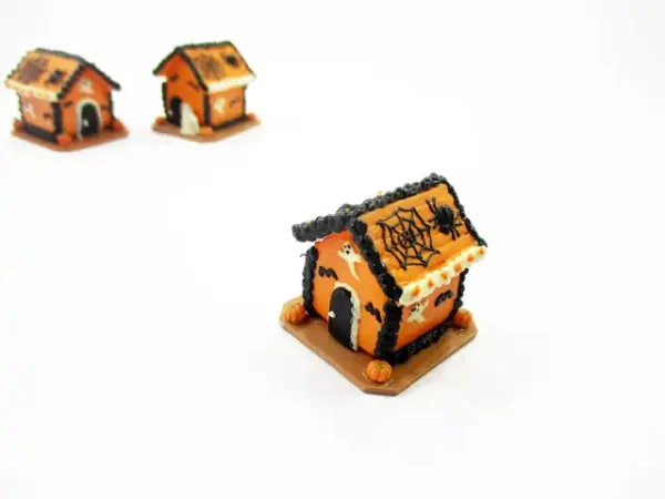 Dollhouse Miniature Halloween Gingerbread House Spider Web Holiday 15445 - Image 3