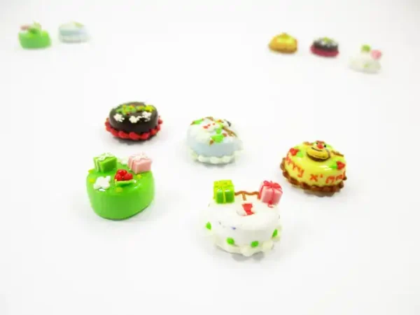 Dollhouse Miniature Food 10 Mini Christmas Cake 1.5 cm Seasonal Holiday 15489 - Image 6
