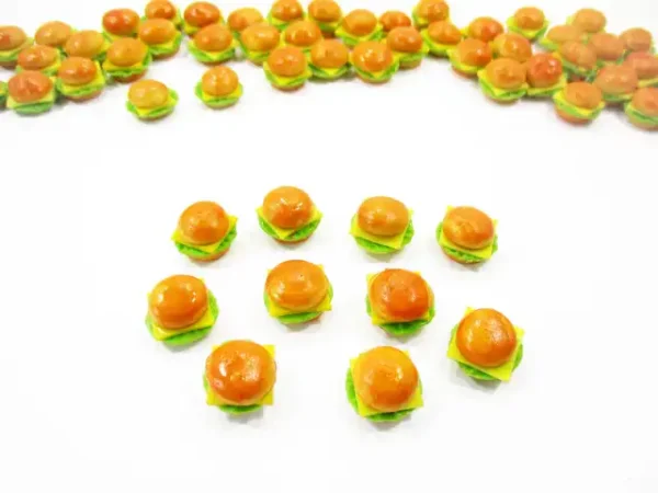 Dollhouse Food Hamburger Lot Cheese Burger Dollhouse Miniature Food - Image 3