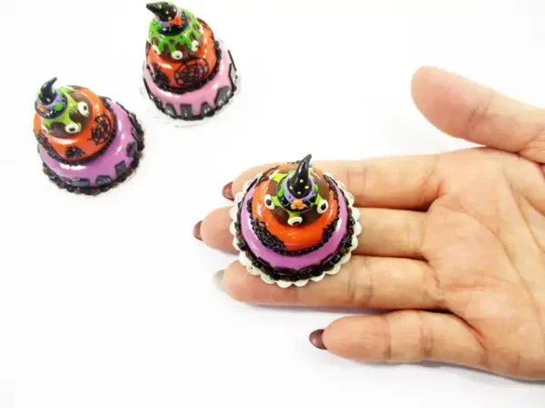 NEW Dollhouse Miniature Food 3 Layer Halloween Cake Seasonal Sweet Cake 15991 - Image 6