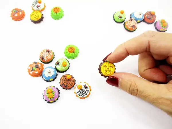 Dollhouse Miniature Food 9 Mixed Halloween Mini Cake 1.5 cm Bakery Sweet 16082 - Image 6