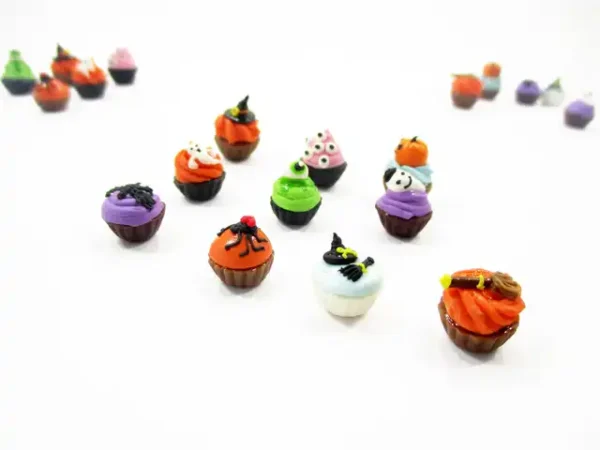 Dollhouse Miniature Food Halloween Designs Mixed 10 CupCake Bakery Sweet 16085 - Image 3