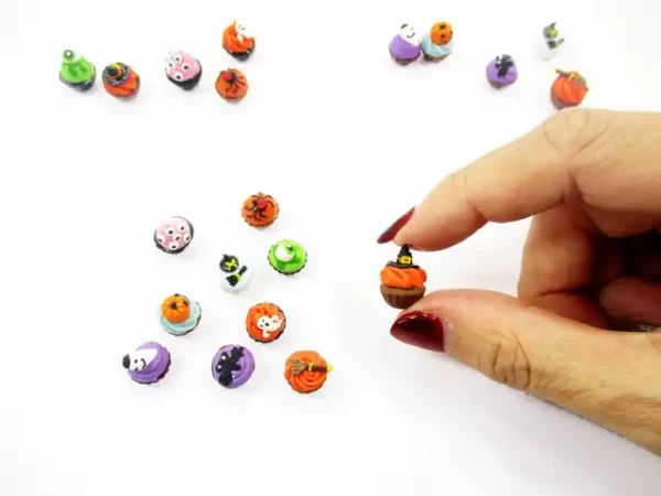 Dollhouse Miniature Food Halloween Designs Mixed 10 CupCake Bakery Sweet 16085 - Image 6