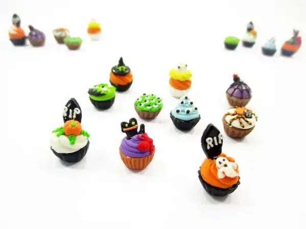 Dollhouse Miniature Food Halloween Seasonal Mixed 10 CupCake  Bakery 16086 - Image 5