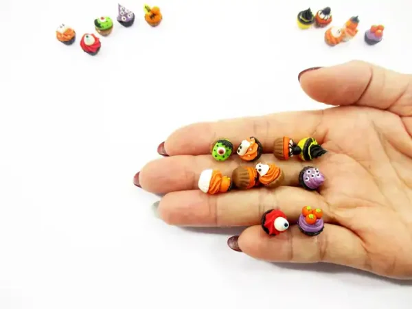 Dollhouse Miniature Food Halloween Seasonal Mixed 10 CupCake  Food 16087 - Image 7