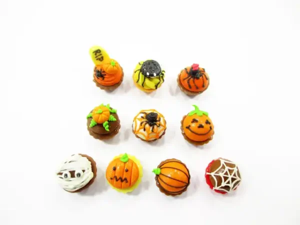 Dollhouse Miniature Food Halloween Designs Mixed 10 CupCake Bakery Sweet 16088 - Image 2