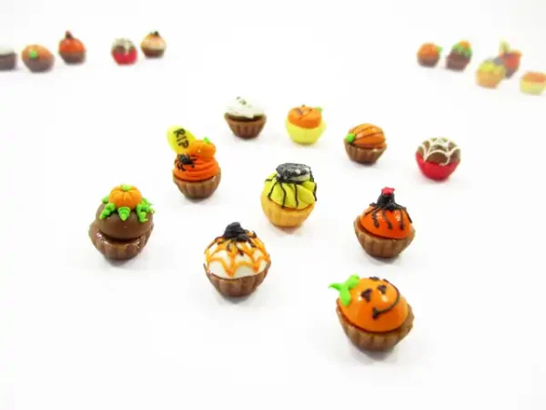 Dollhouse Miniature Food Halloween Designs Mixed 10 CupCake Bakery Sweet 16088 - Image 4