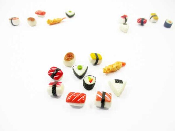 Dollhouse Food Lot 10 Mixed Loose Japanese Food Sushi Nigiri Miniature 16206