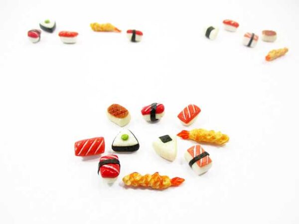 Dollhouse Food Lot 10 Loose Japanese Food Sushi Nigiri Miniature Food 16207