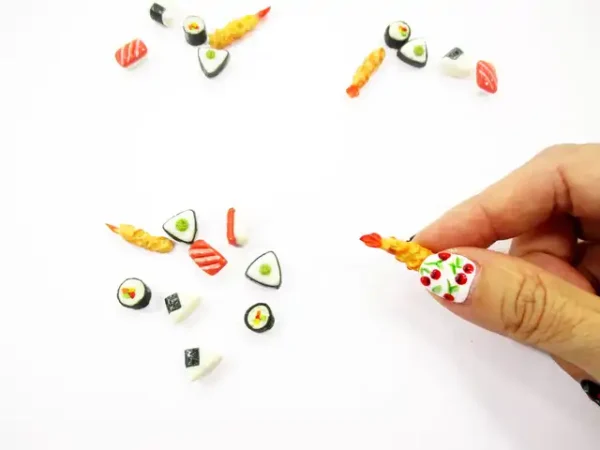 Dollhouse Food Lot 10 Mixed Loose Japanese Food Sushi Nigiri Miniature 16208 - Image 3