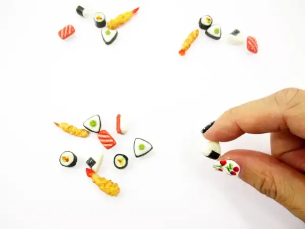 Dollhouse Food Lot 10 Mixed Loose Japanese Food Sushi Nigiri Miniature 16208 - Image 5