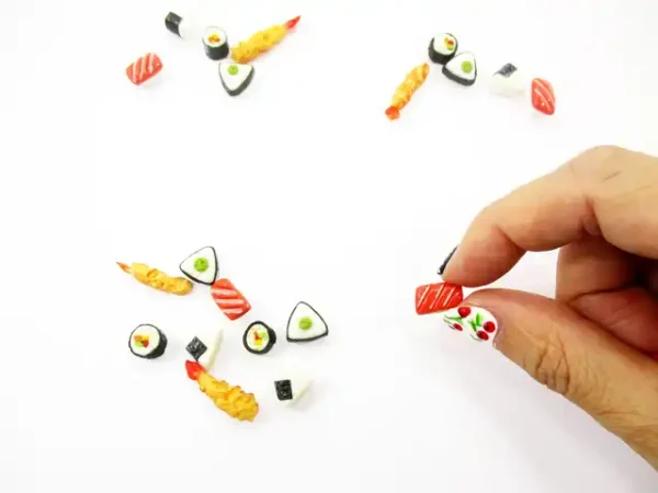 Dollhouse Food Lot 10 Mixed Loose Japanese Food Sushi Nigiri Miniature 16208 - Image 6