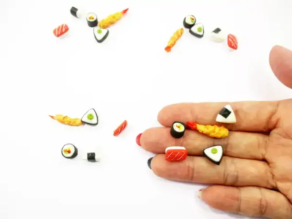 Dollhouse Food Lot 10 Mixed Loose Japanese Food Sushi Nigiri Miniature 16208 - Image 7