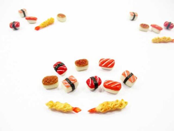 Dollhouse Food Lot 10 Loose Japanese Food Sushi Nigiri Miniature Food 16209