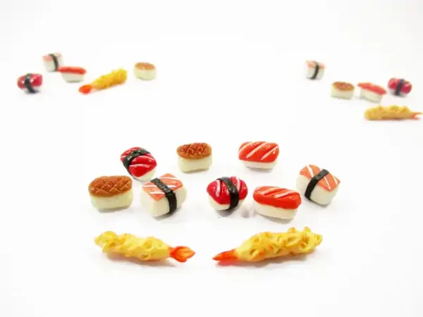 Dollhouse Food Lot 10 Loose Japanese Food Sushi Nigiri Miniature Food 16209 - Image 2