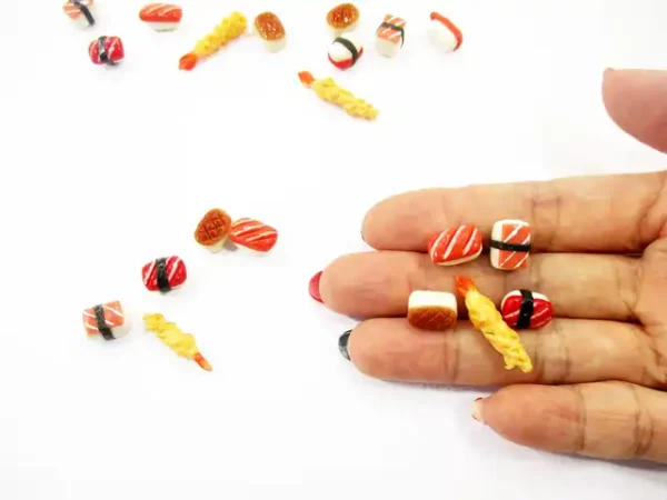 Dollhouse Food Lot 10 Loose Japanese Food Sushi Nigiri Miniature Food 16209 - Image 7