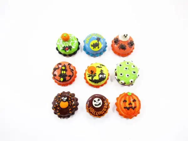 Dollhouse Miniature Food 9 Mini Halloween Mixed Cake 1.5 cm Bakery Supply 16674 - Image 2