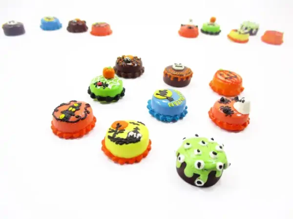 Dollhouse Miniature Food 9 Mini Halloween Mixed Cake 1.5 cm Bakery Supply 16674 - Image 4