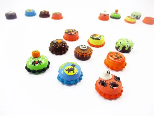 Dollhouse Miniature Food 9 Mini Halloween Mixed Cake 1.5 cm Bakery Supply 16674 - Image 5