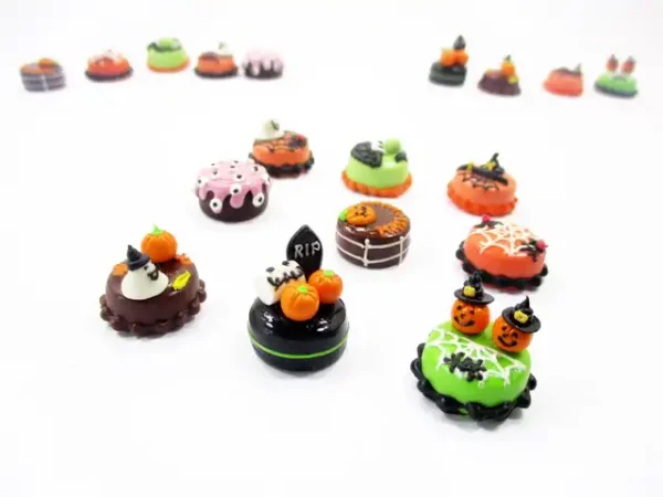 Dollhouse Miniature Food 9 Mini Halloween Mixed Cake 1.5 cm Bakery Supply 16675 - Image 5