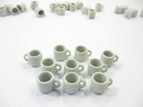 Dollhouse Miniature Supply Ceramic Set White Coffee Mug Tea Cups #M
