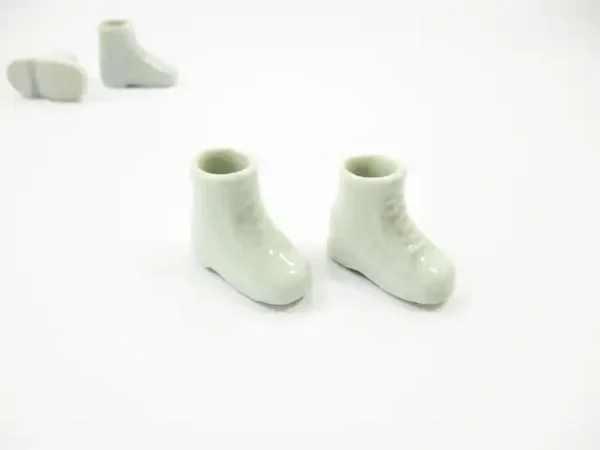 2 White Shoe Ceramic Vase Planter Pot Dollhouse Miniature Ceramic Supply 12803 - Image 3