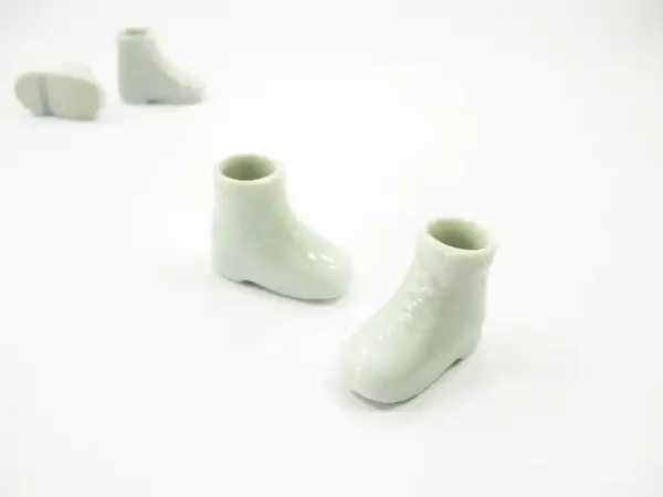 2 White Shoe Ceramic Vase Planter Pot Dollhouse Miniature Ceramic Supply 12803 - Image 4