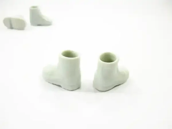 2 White Shoe Ceramic Vase Planter Pot Dollhouse Miniature Ceramic Supply 12803 - Image 5
