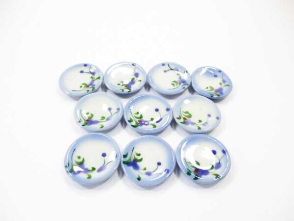 10x20mm Orchid Flower Paint Plate Dish Dollhouse Miniature Ceramic 13205
