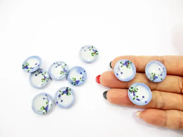 10x20mm Orchid Flower Paint Plate Dish Dollhouse Miniature Ceramic 13205 - Image 5